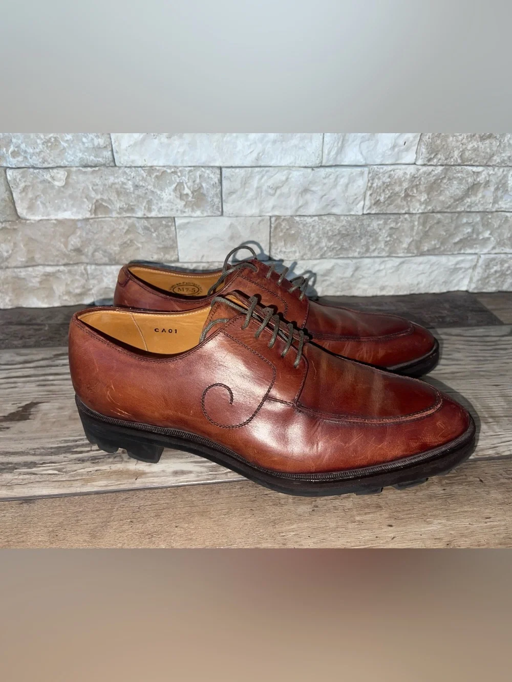 John Fluevog Gateway Angels Anfield Reddish Brown Men’s Size 7.5